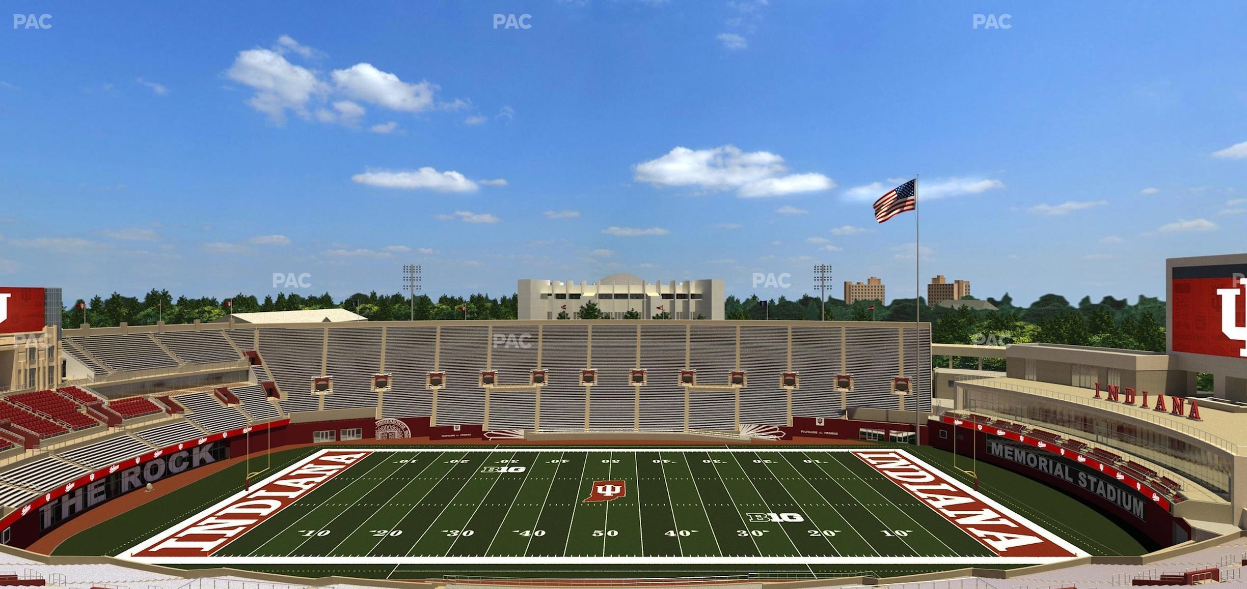 Seating view for Memorial Stadium - Indiana Section 106