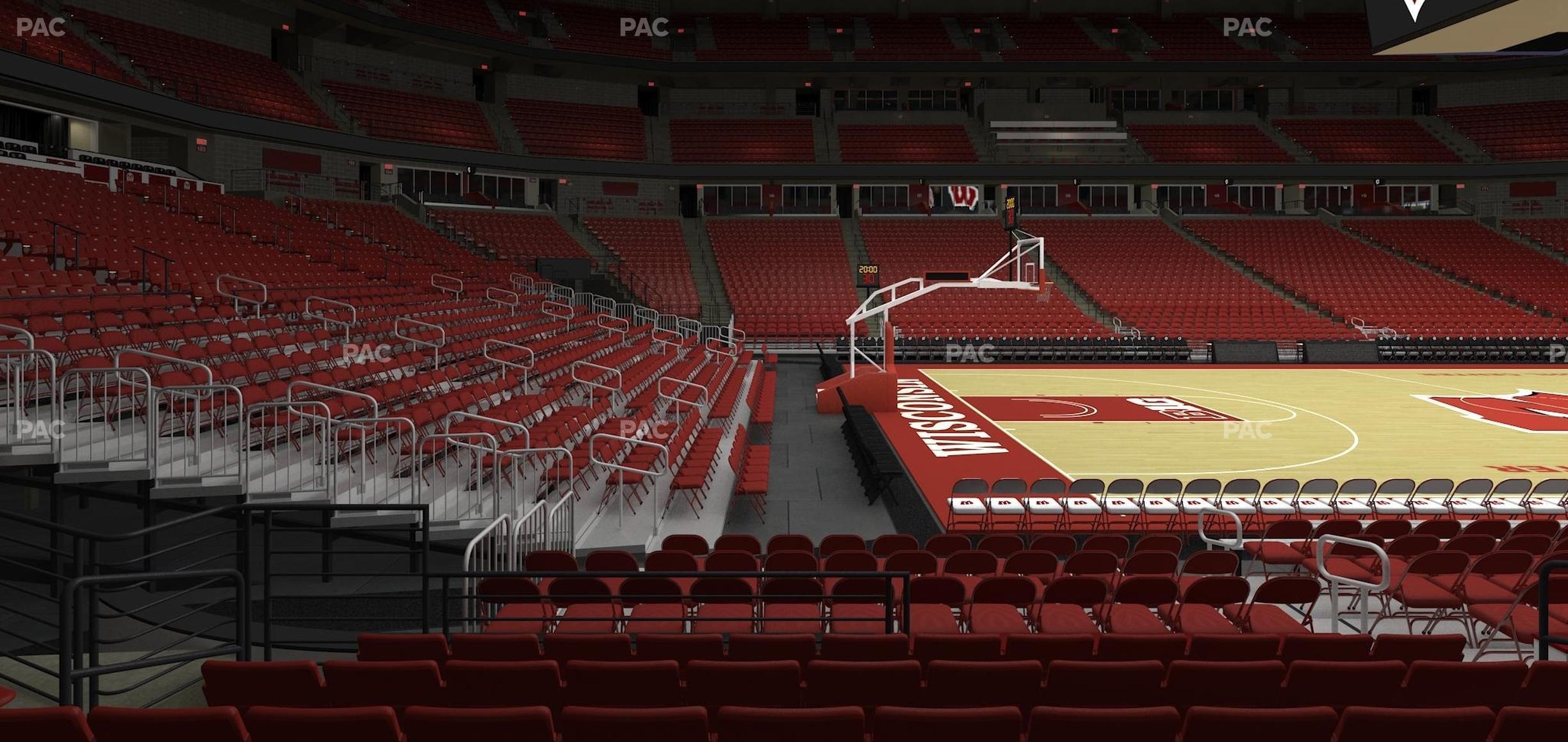 Seating view for Kohl Center Section 124