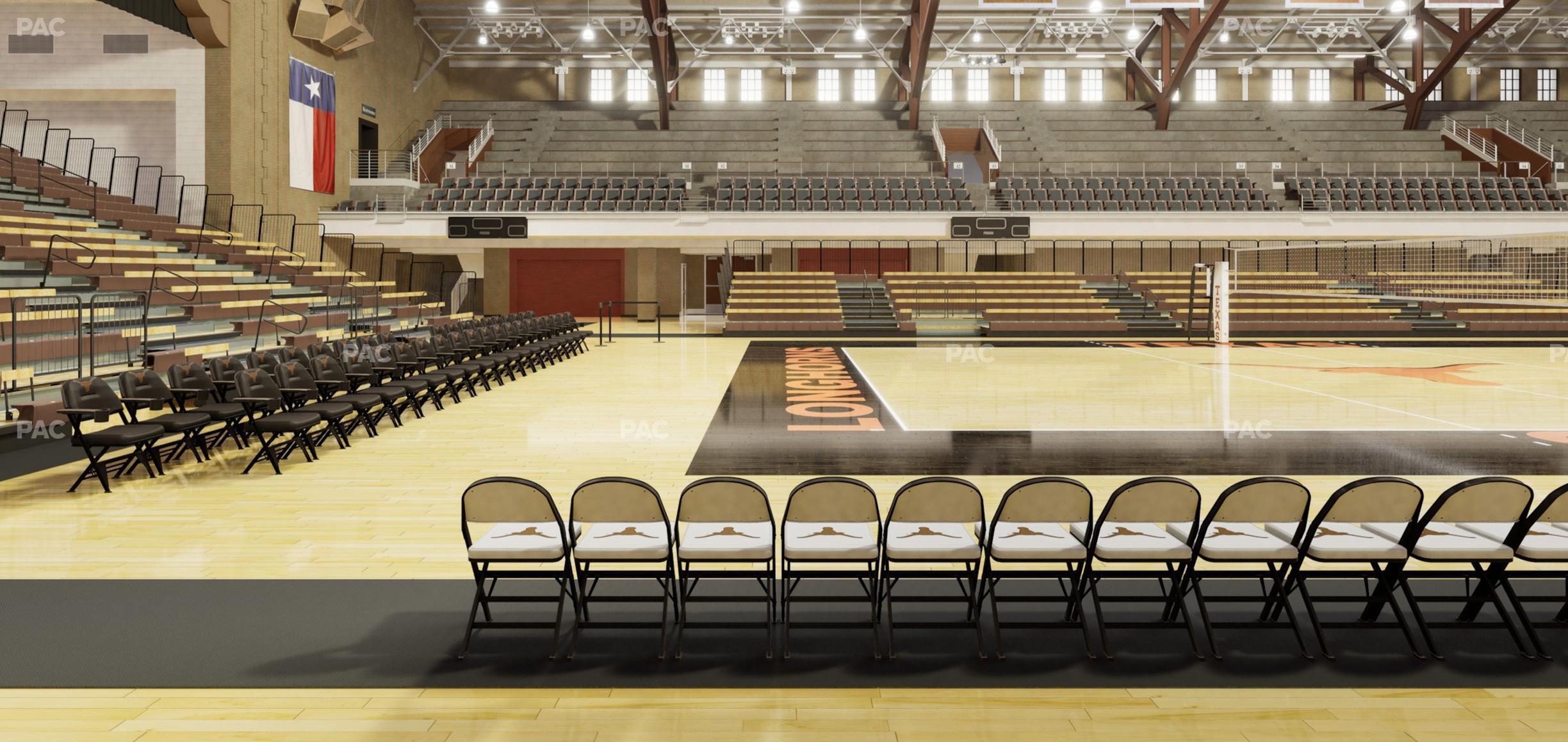 Seating view for Gregory Gym Section Floor 4