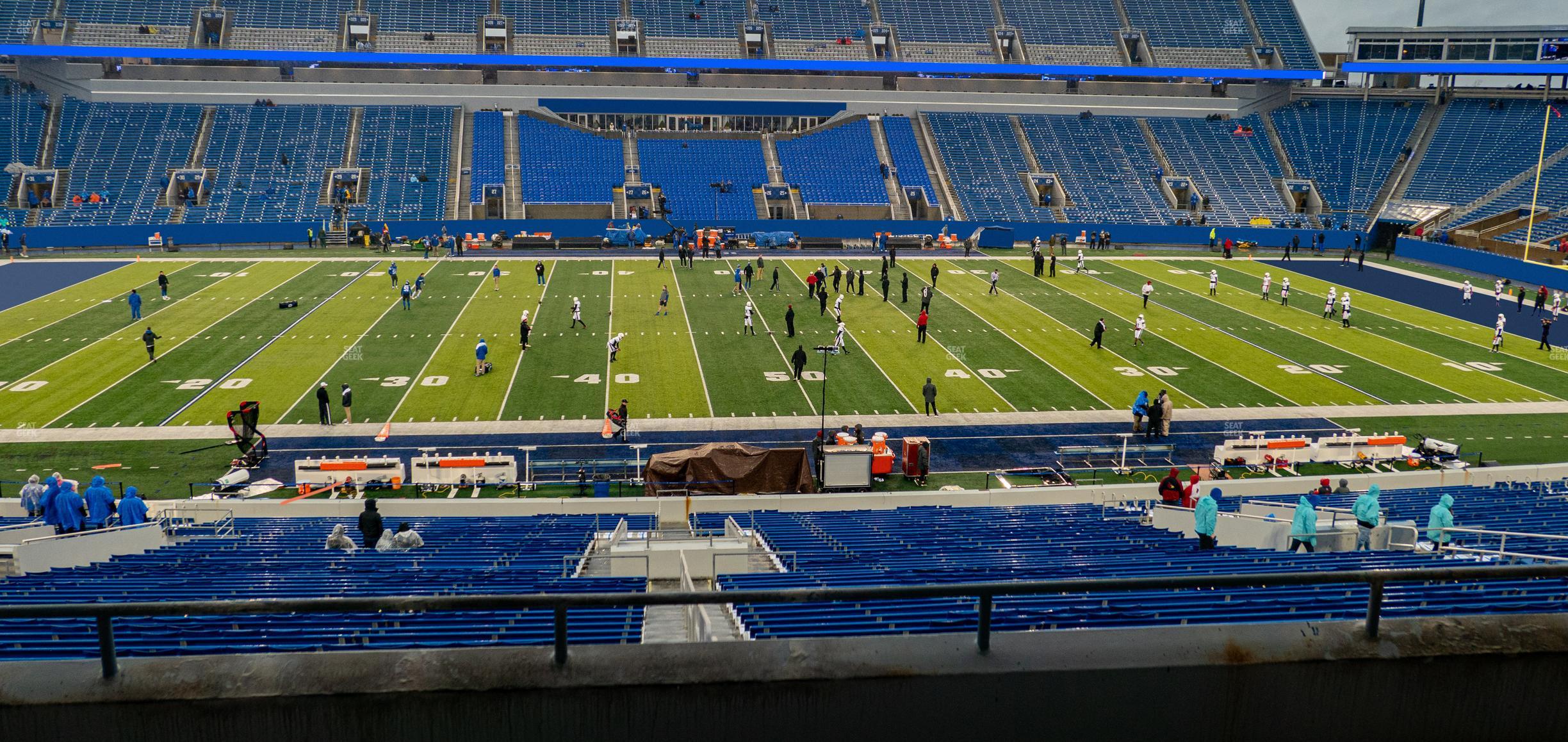 Seating view for Kroger Field Section 105