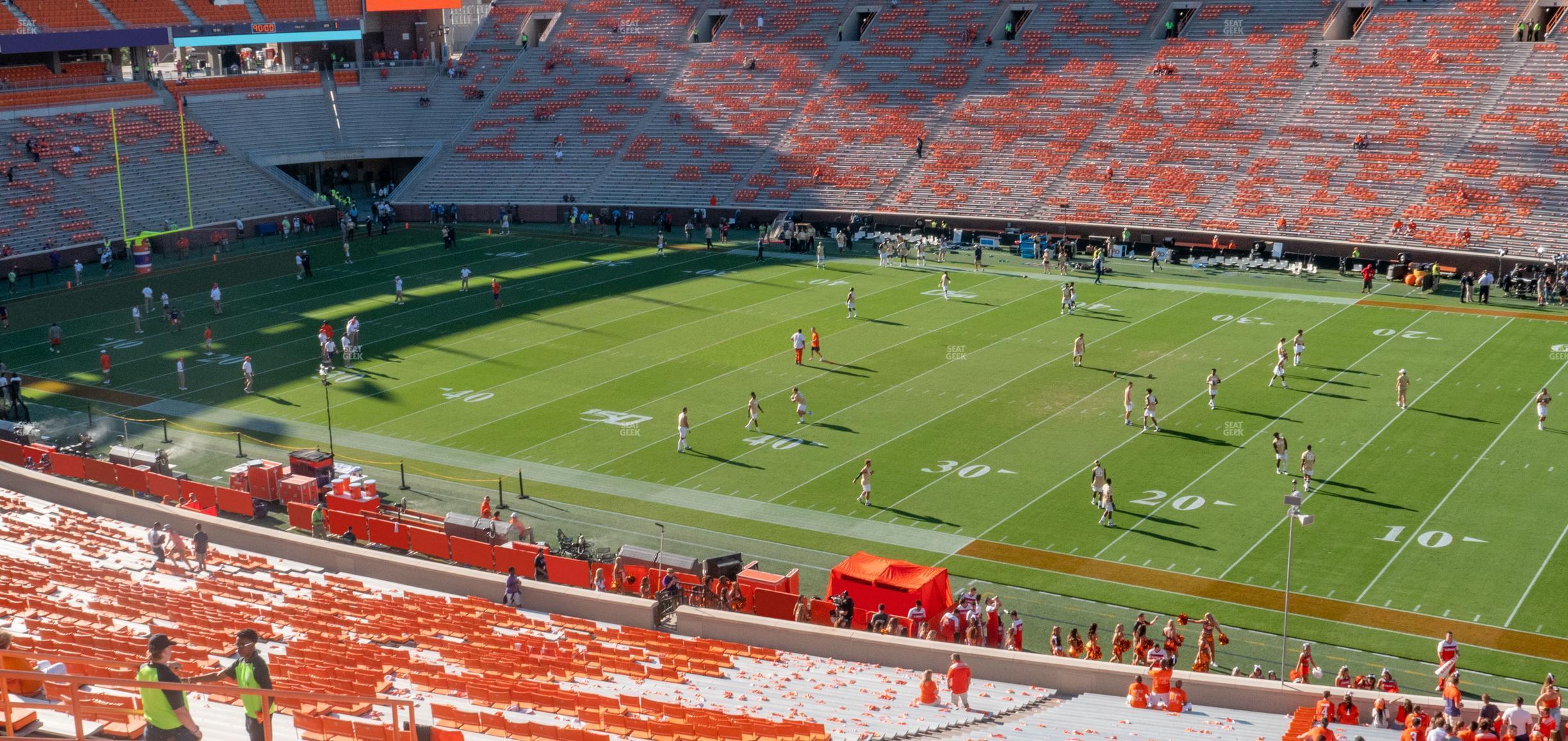 Seating view for Clemson Memorial Stadium Section Uc