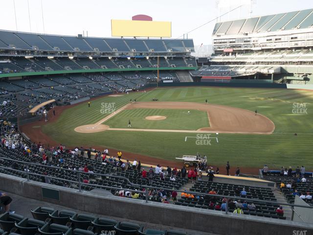 Seating view for Oakland Coliseum Section 212