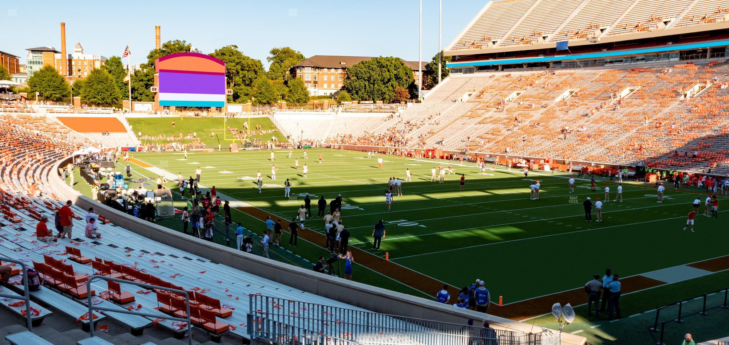 Seating view for Clemson Memorial Stadium Section T