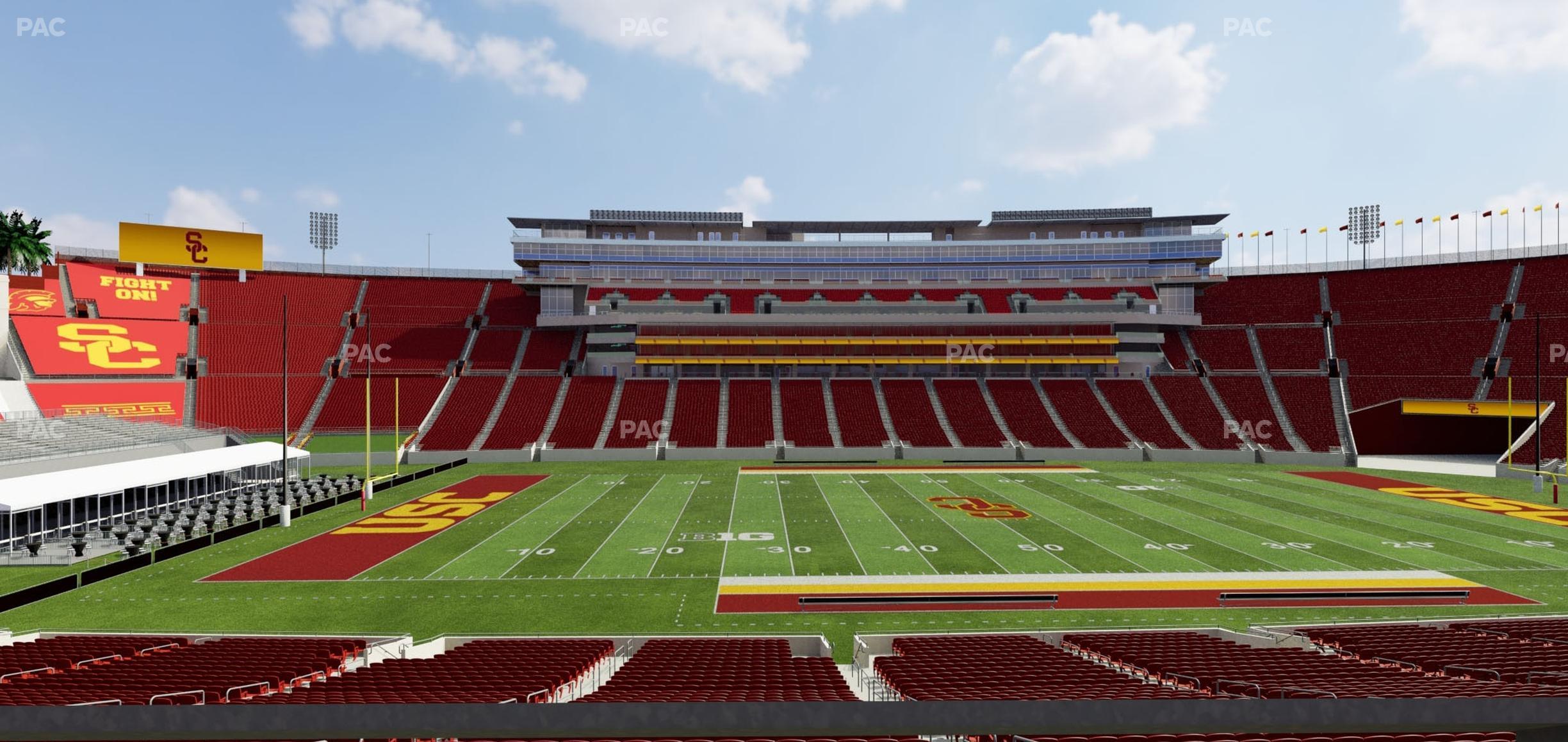 Seating view for Los Angeles Memorial Coliseum Section 123 A