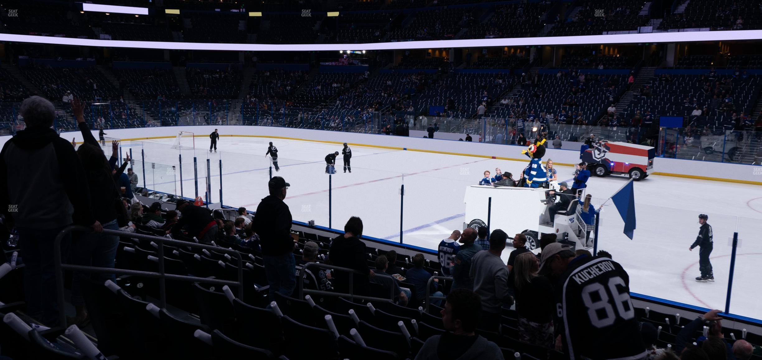 Seating view for Amalie Arena Section 114