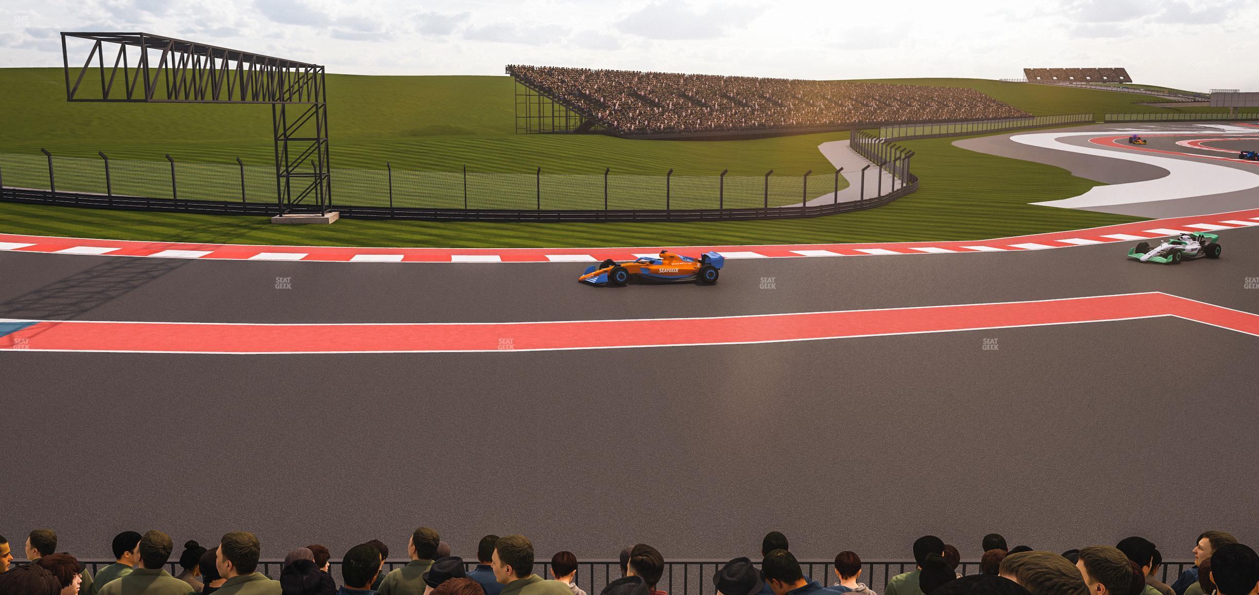 Seating view for Circuit of The Americas Section Turn 6 Grandstand 4