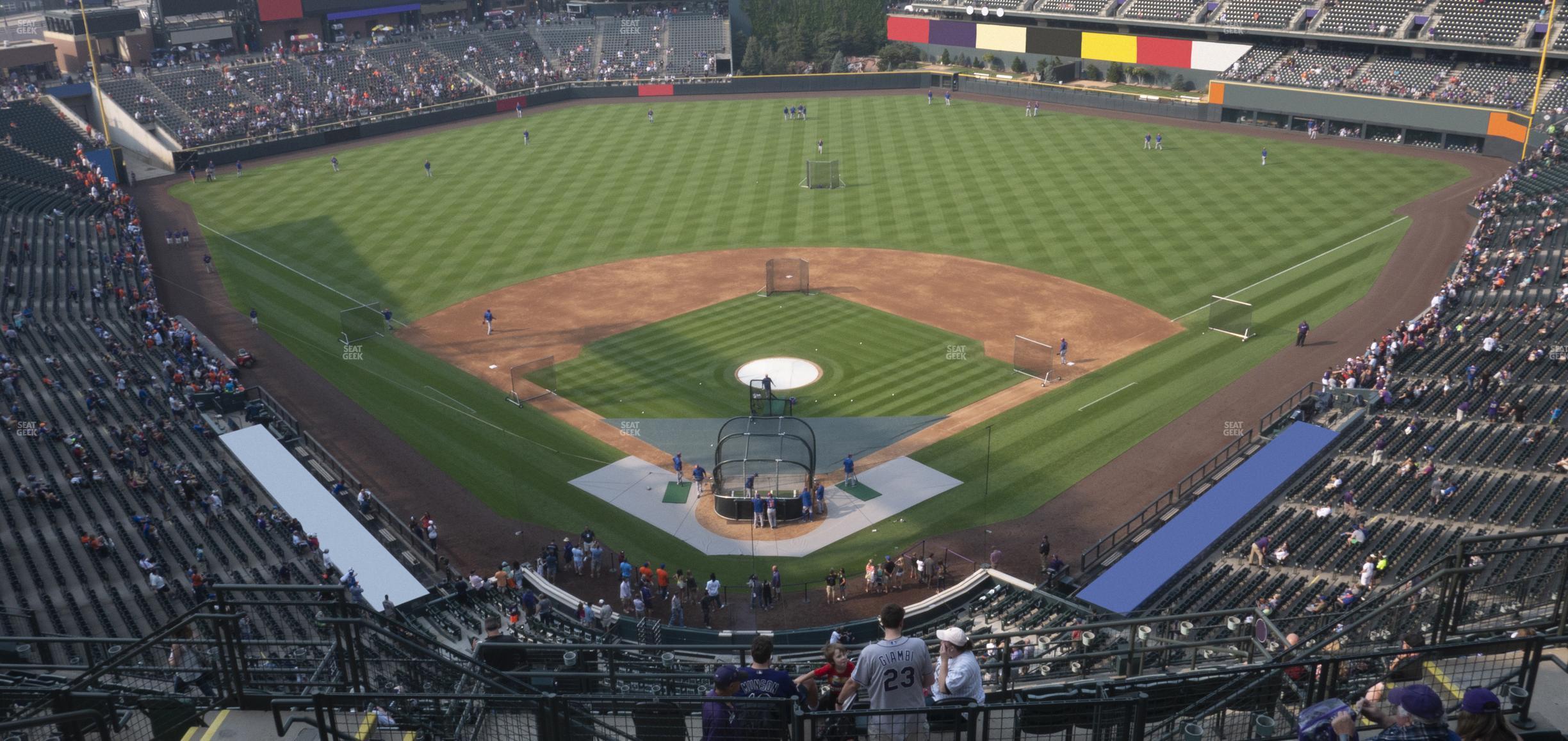 Seating view for Coors Field Section Upper 330