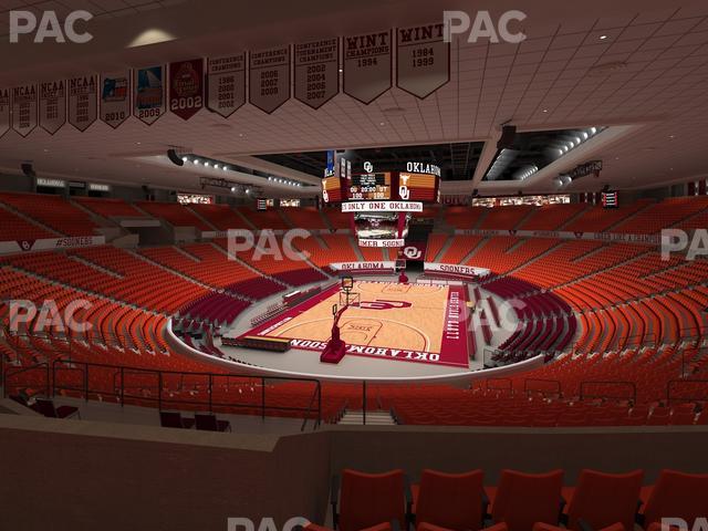 Seating view for Lloyd Noble Center Section 213