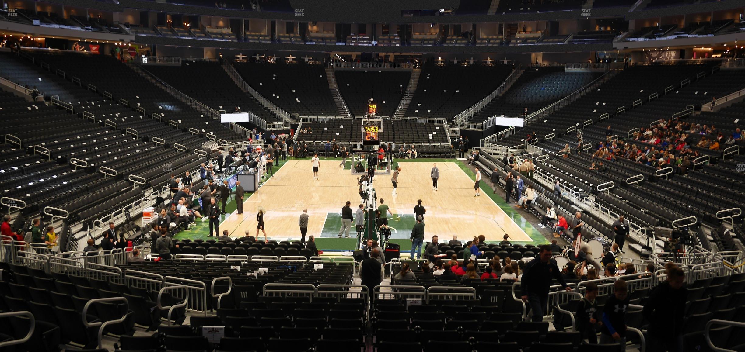 Seating view for Fiserv Forum Section 112