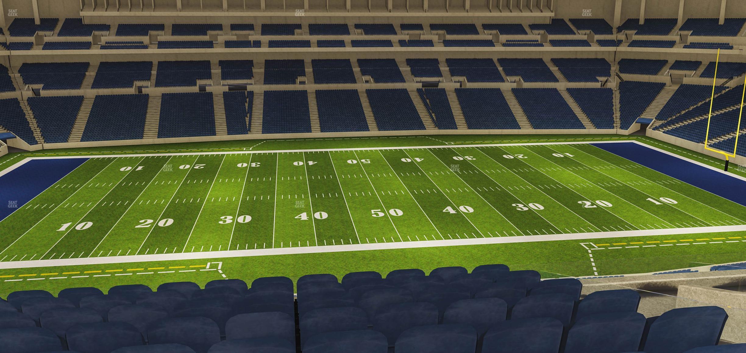 Seating view for Lucas Oil Stadium Section 414