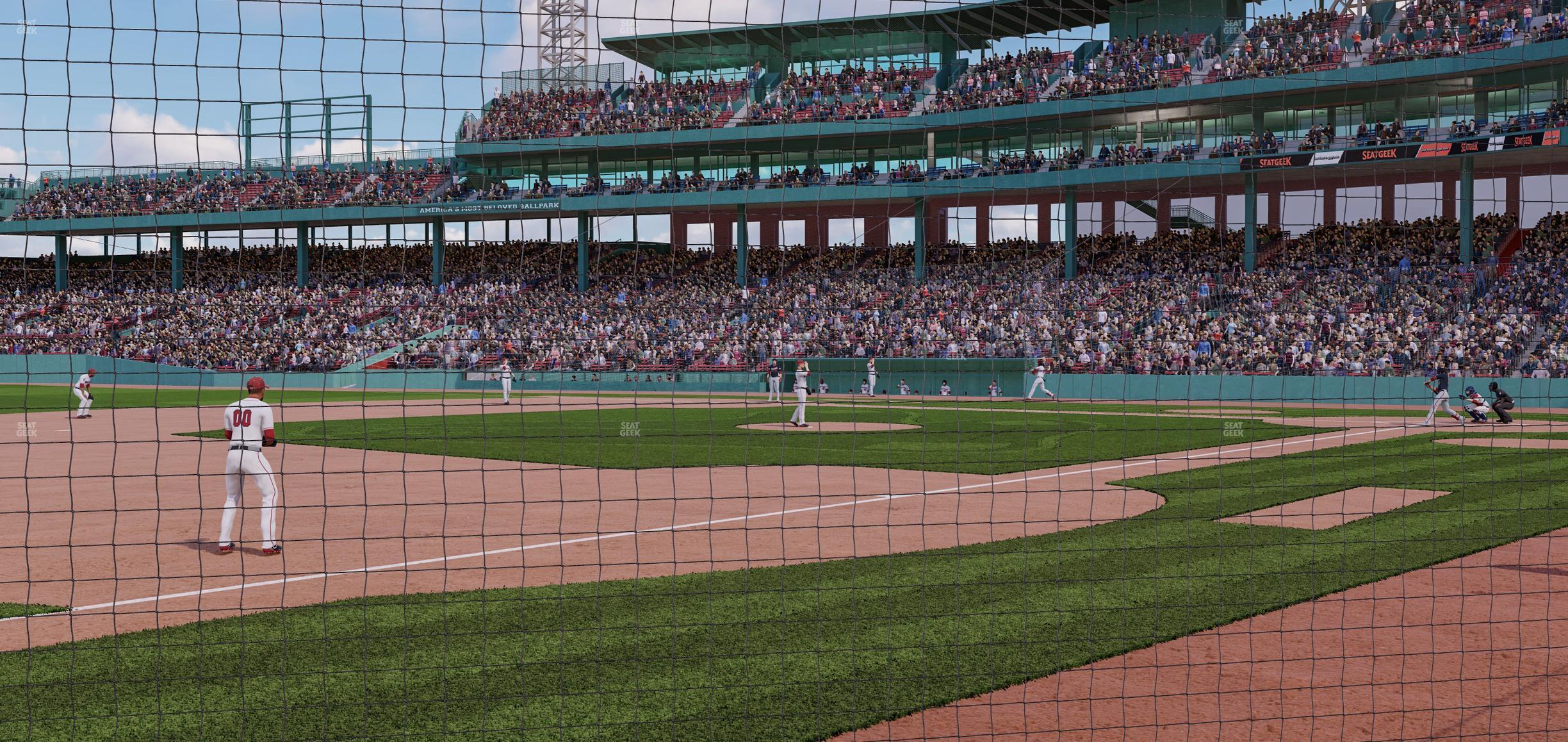 Seating view for Fenway Park Section Dugout Box 72