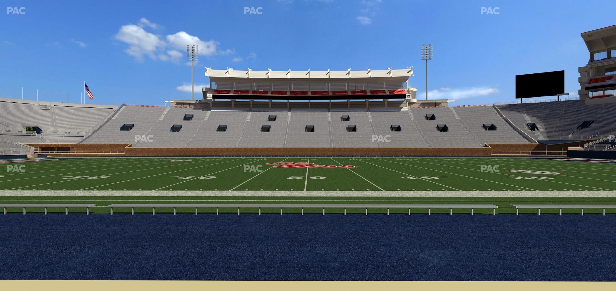 Seating view for Vaught Hemingway Stadium Section Chairback E