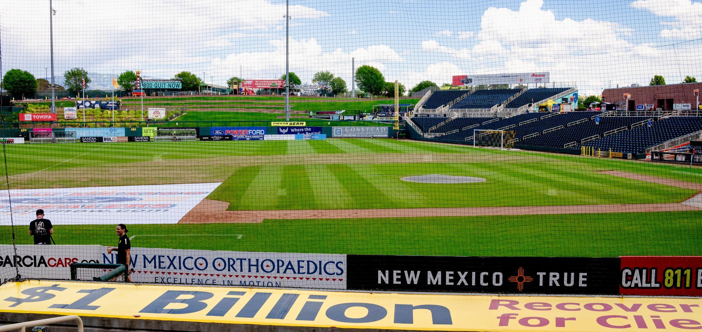 Seating view for Rio Grande Credit Union Field at Isotopes Park Section 111