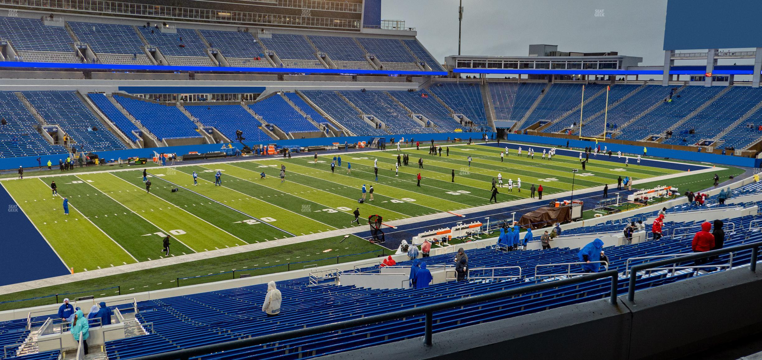 Seating view for Kroger Field Section 102