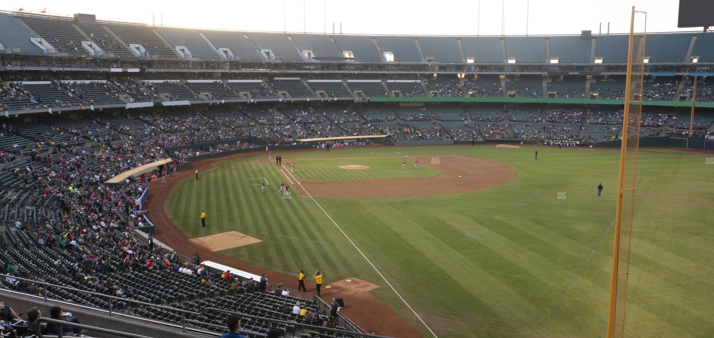 Seating view for Oakland Coliseum Section 204