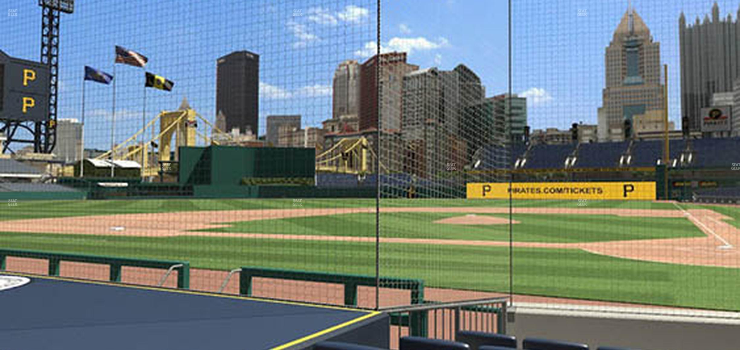 Seating view for PNC Park Section Home Plate Club 20