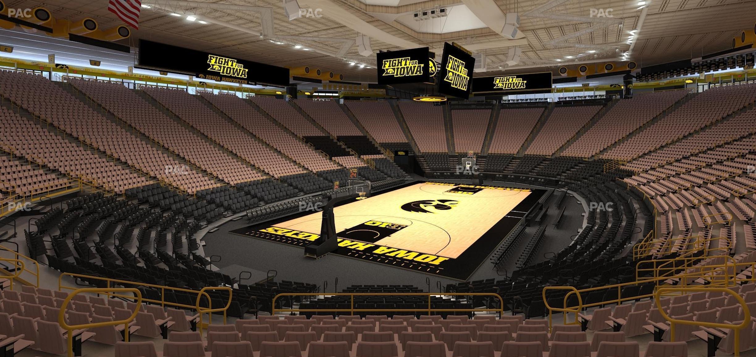 Seating view for Carver-Hawkeye Arena Section J