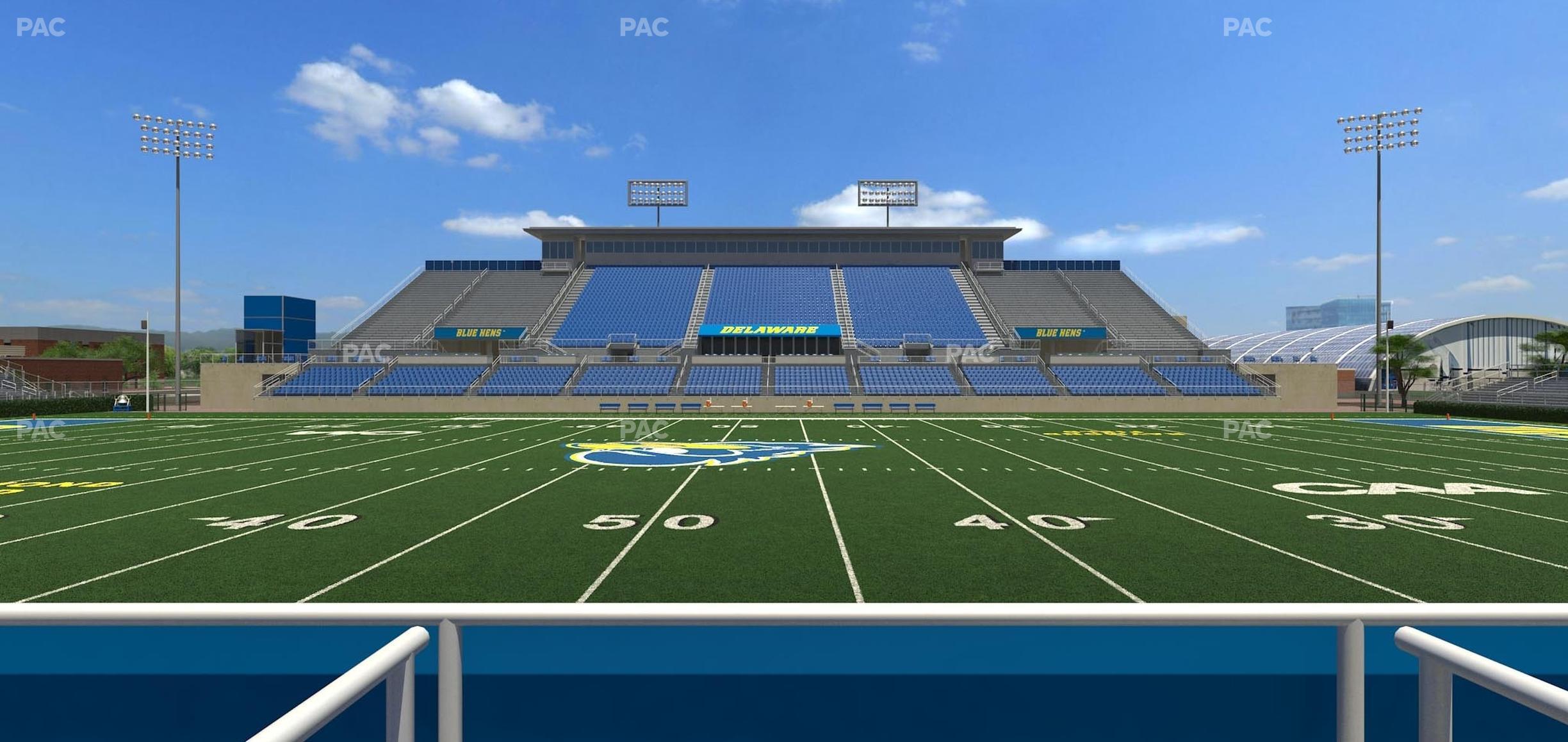 Seating view for Delaware Stadium Section East Box 73