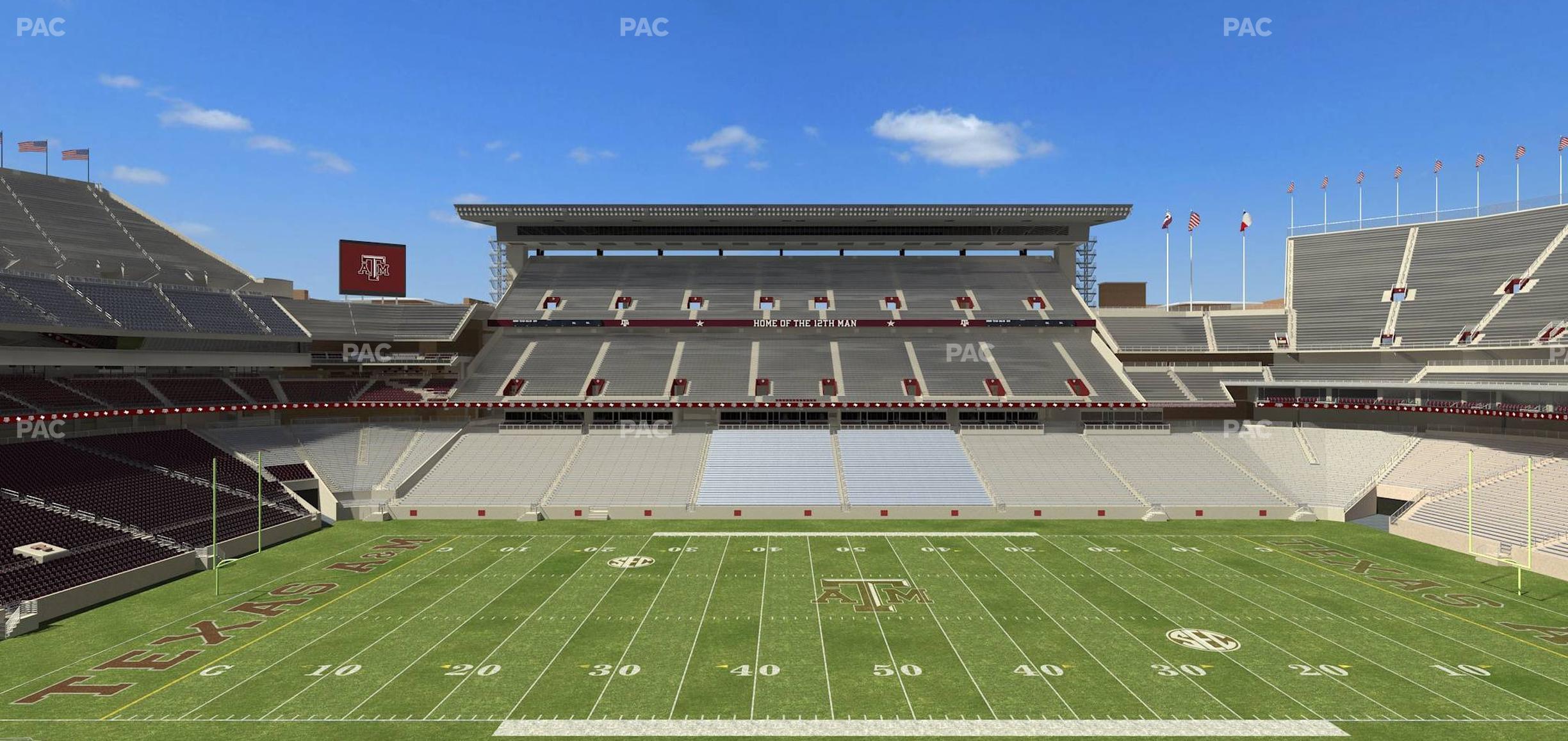 Seating view for Kyle Field Section Legacy Club 7