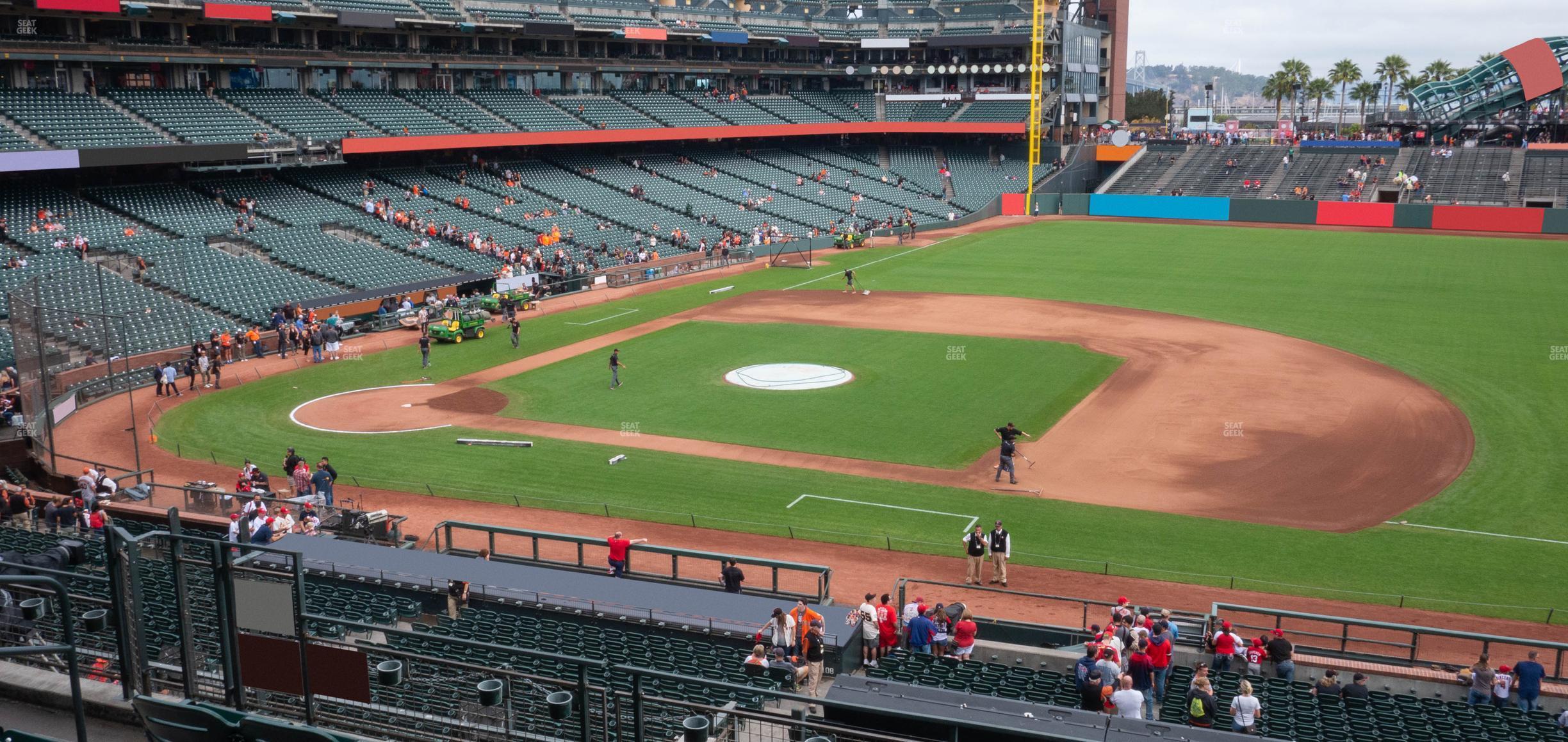 Seating view for Oracle Park Section Club Level 207