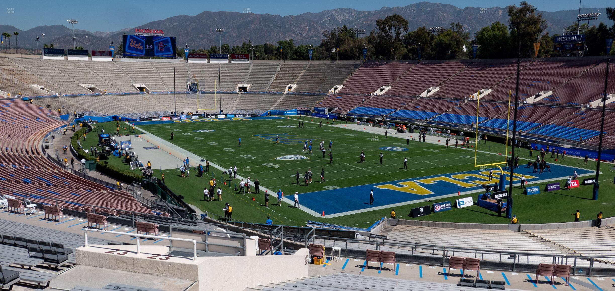 Seating view for Rose Bowl Stadium Section Upper 23