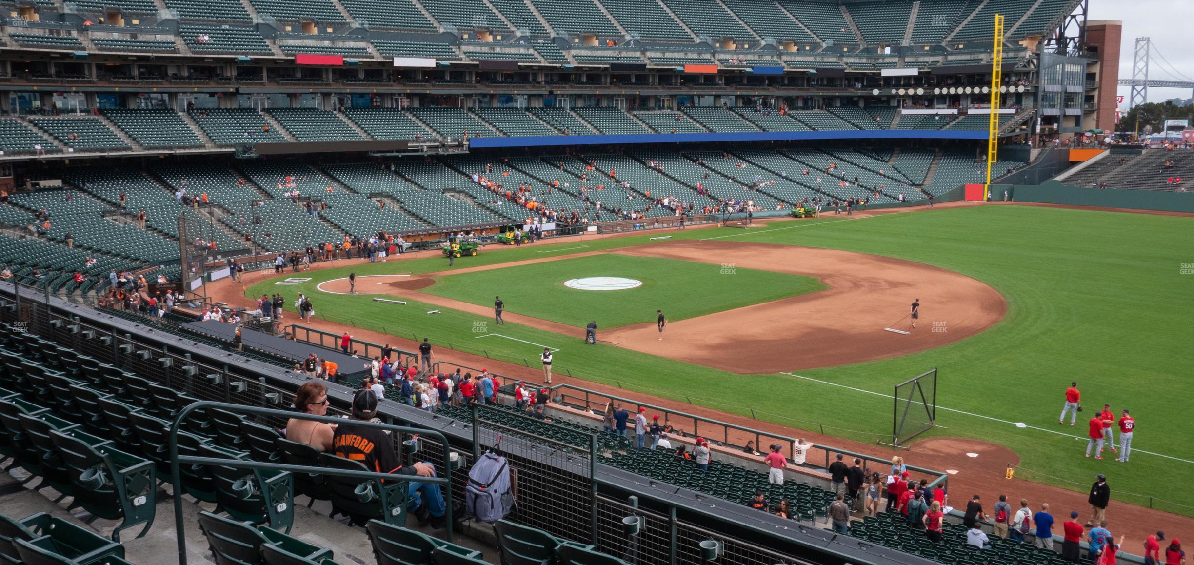 Seating view for Oracle Park Section Club Level 203