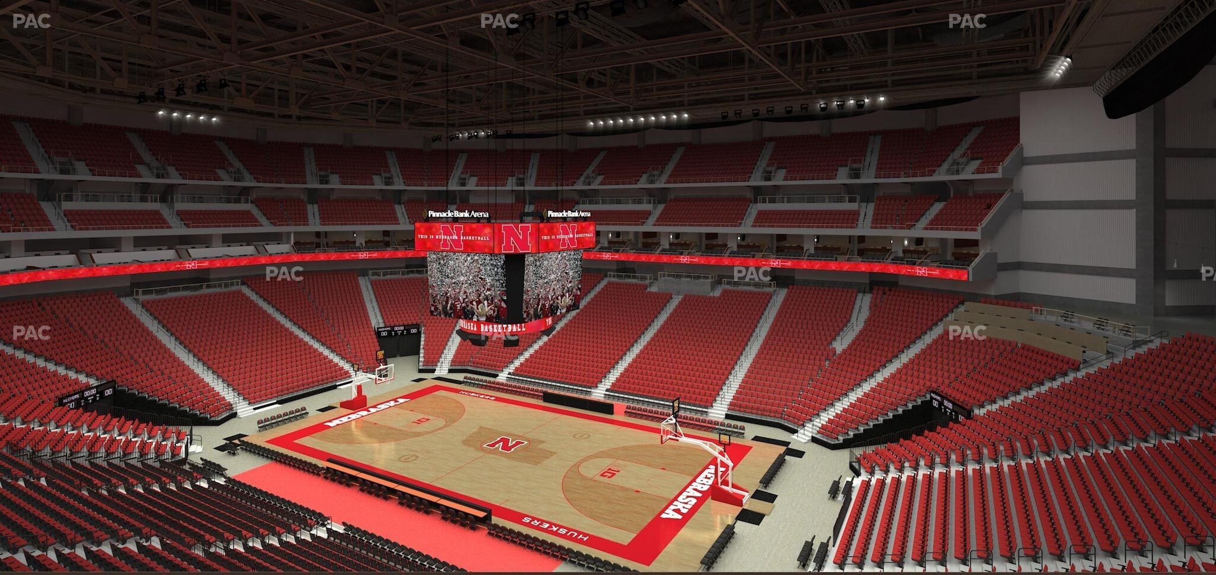 Seating view for Pinnacle Bank Arena Section 201