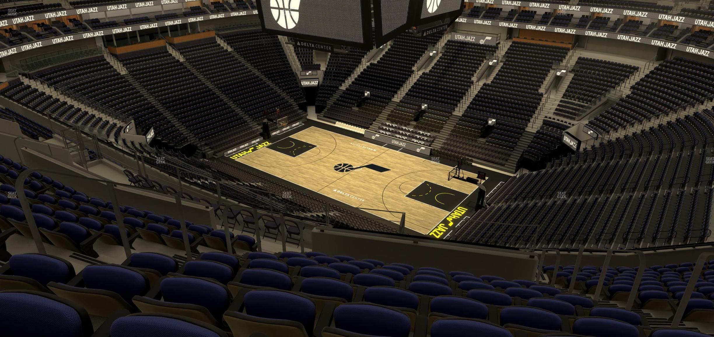 Seating view for Delta Center Section 128