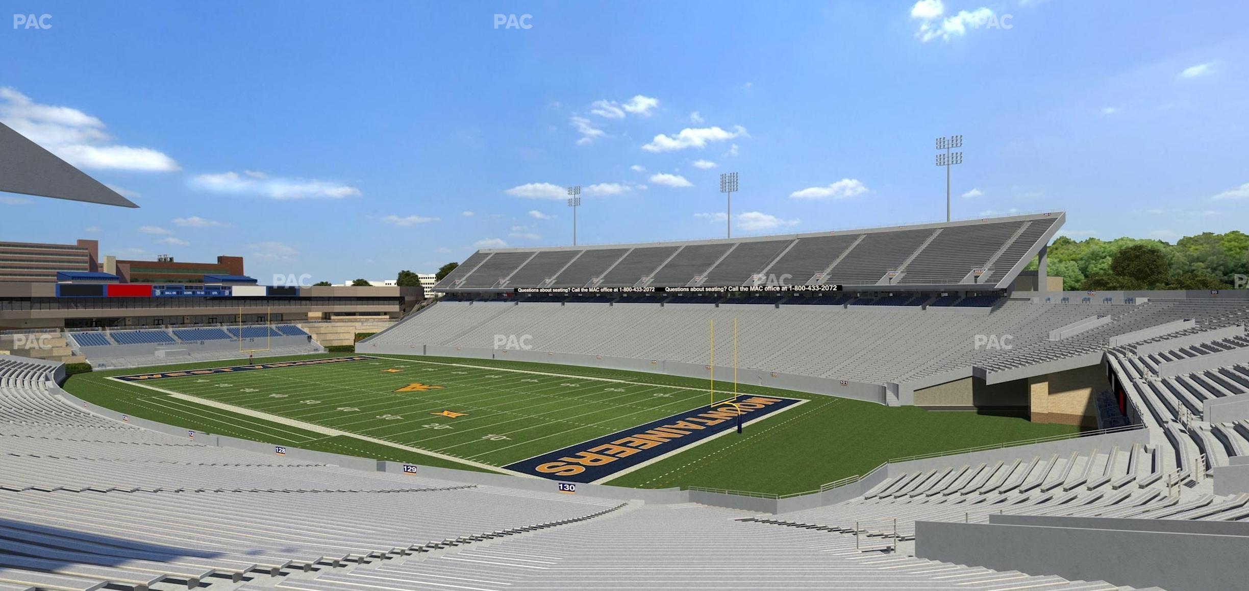 Seating view for Mountaineer Field at Milan Puskar Stadium Section 131