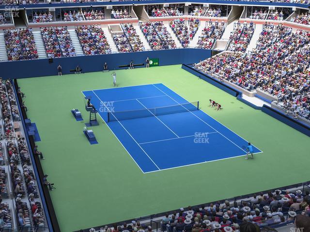 Seating view for Arthur Ashe Stadium Section 135