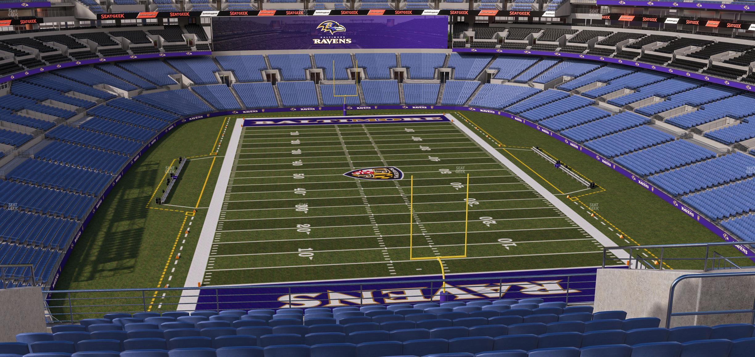 Seating view for M&T Bank Stadium Section 514