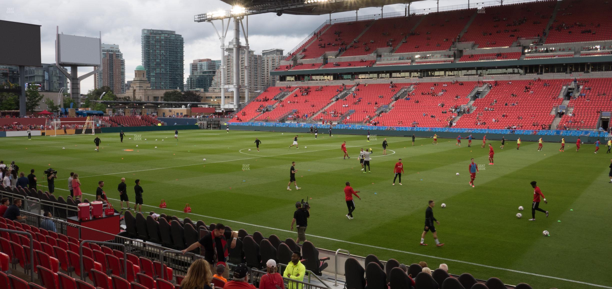 Seating view for BMO Field Section 121