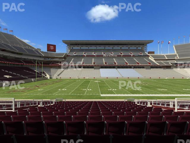 Seating view for Kyle Field Section Field Box 9