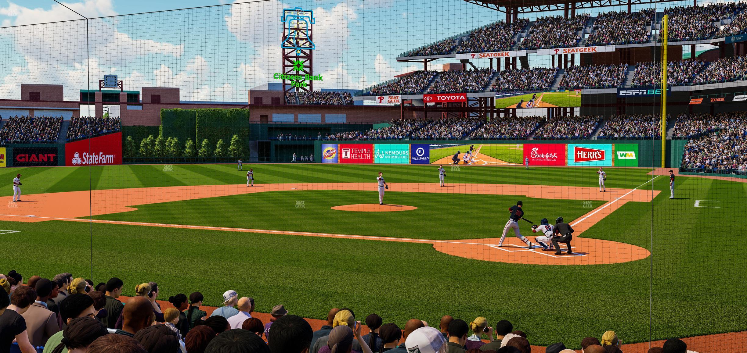 Seating view for Citizens Bank Park Section Dugout B