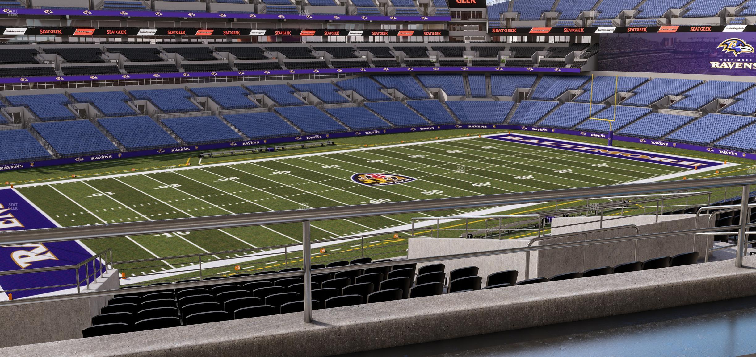 Seating view for M&T Bank Stadium Section Suite 328