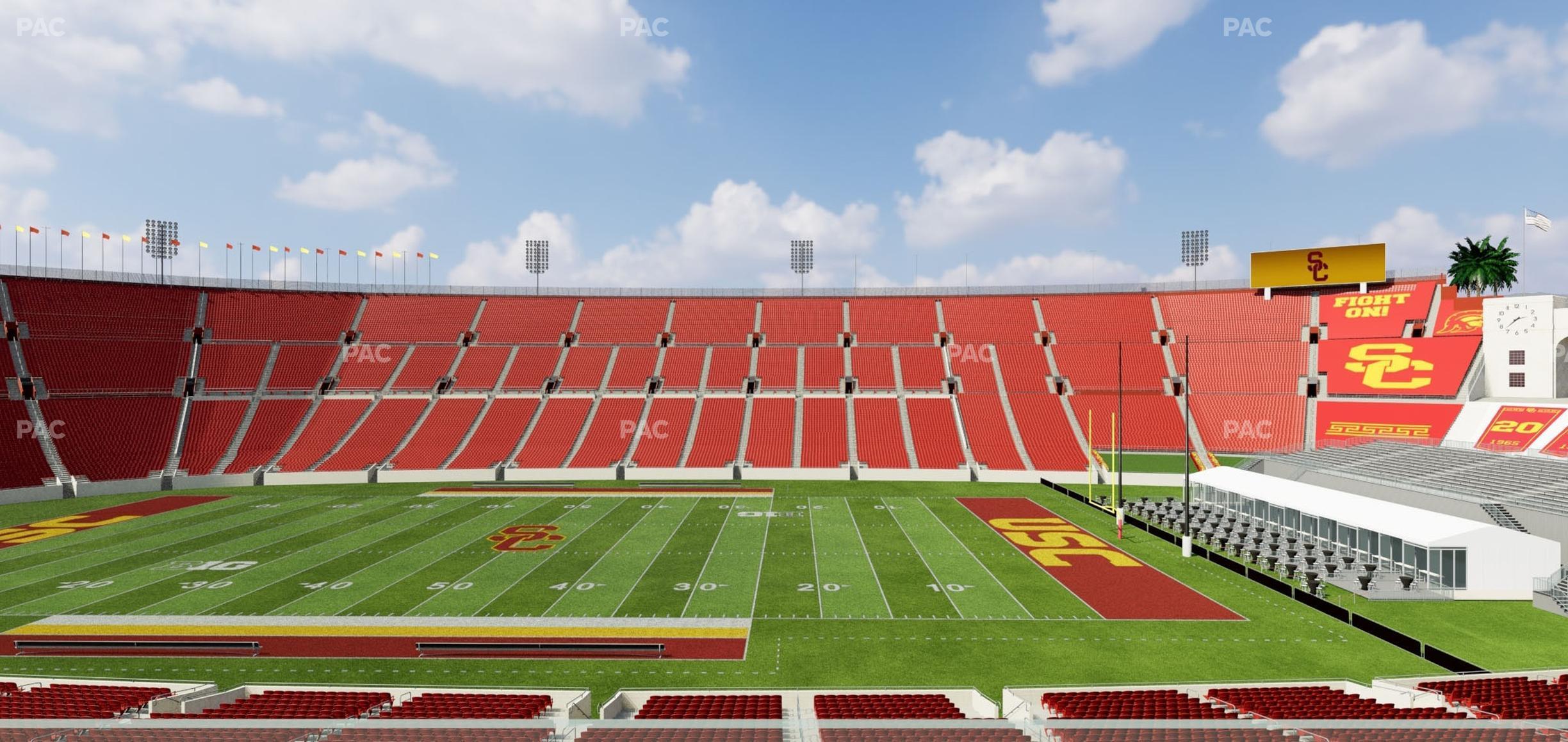 Seating view for Los Angeles Memorial Coliseum Section Founders Suite 201