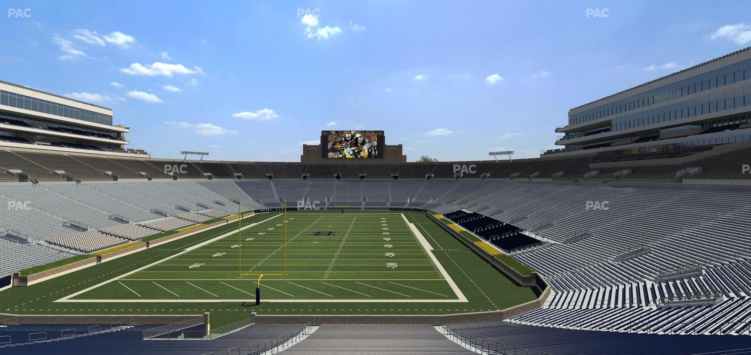 Seating view for Notre Dame Stadium Section 136