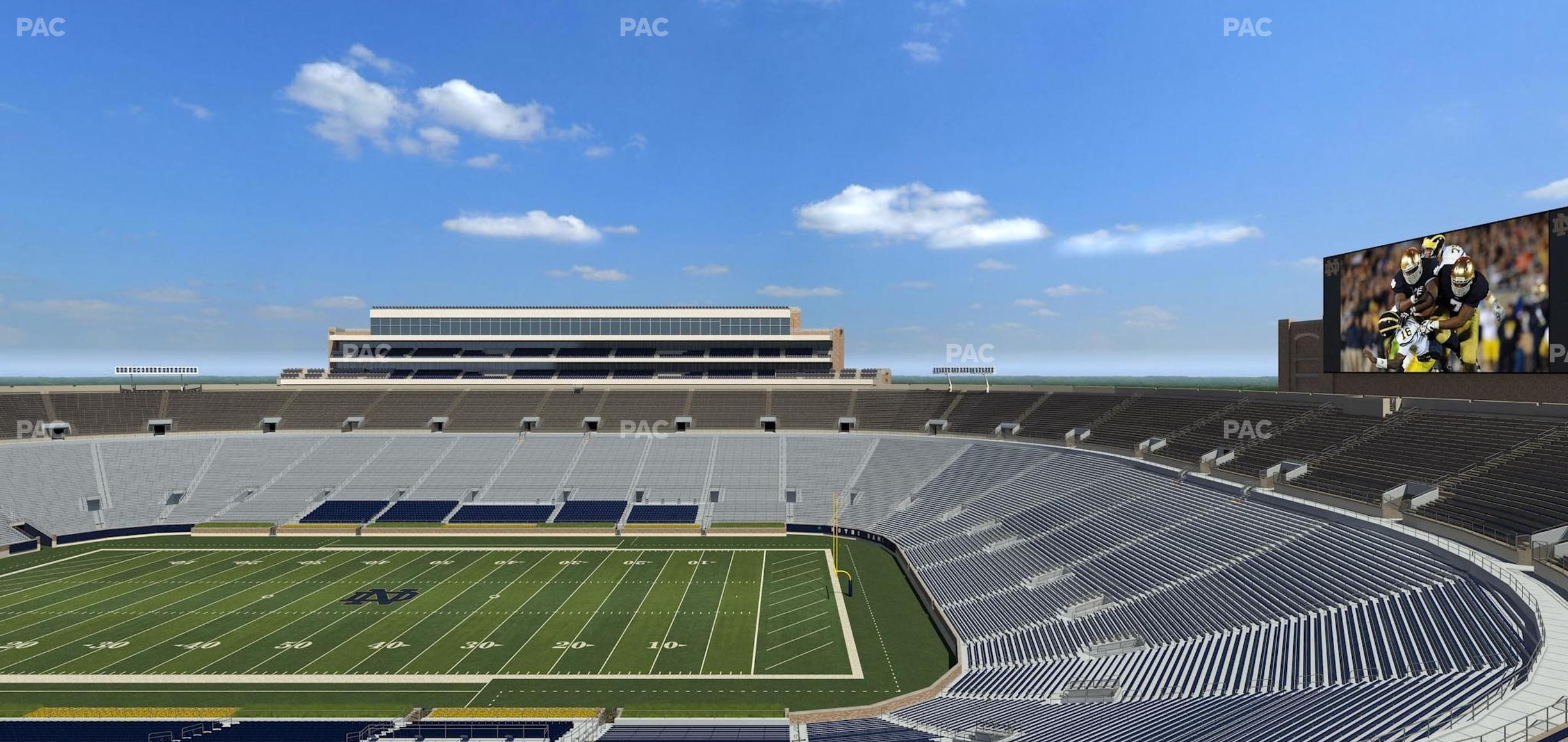 Seating view for Notre Dame Stadium Section Duncan Loge 723