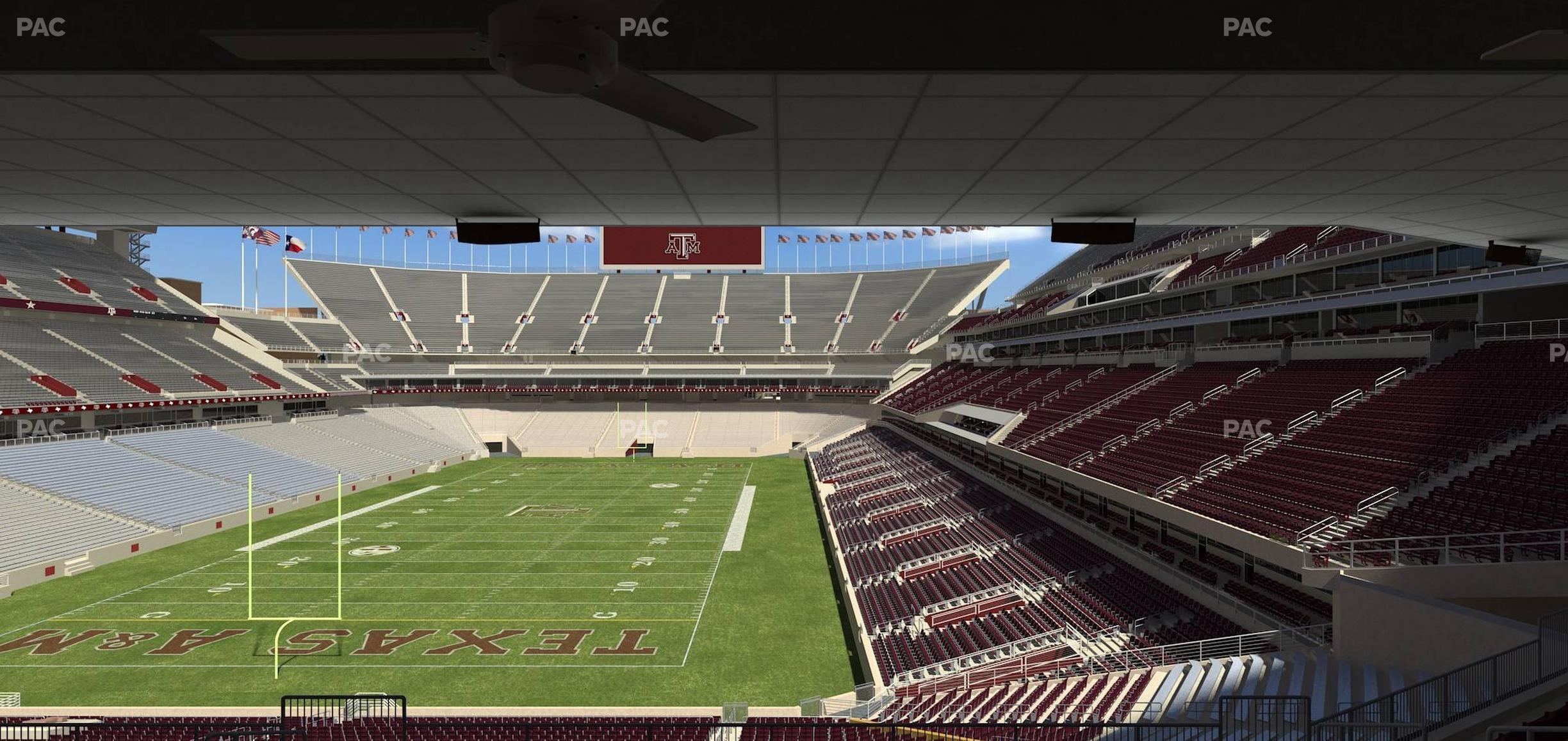 Seating view for Kyle Field Section Zone Club 4