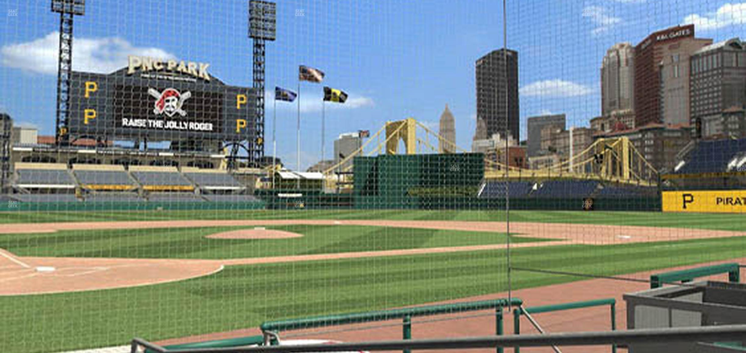 Seating view for PNC Park Section Home Plate Club 14