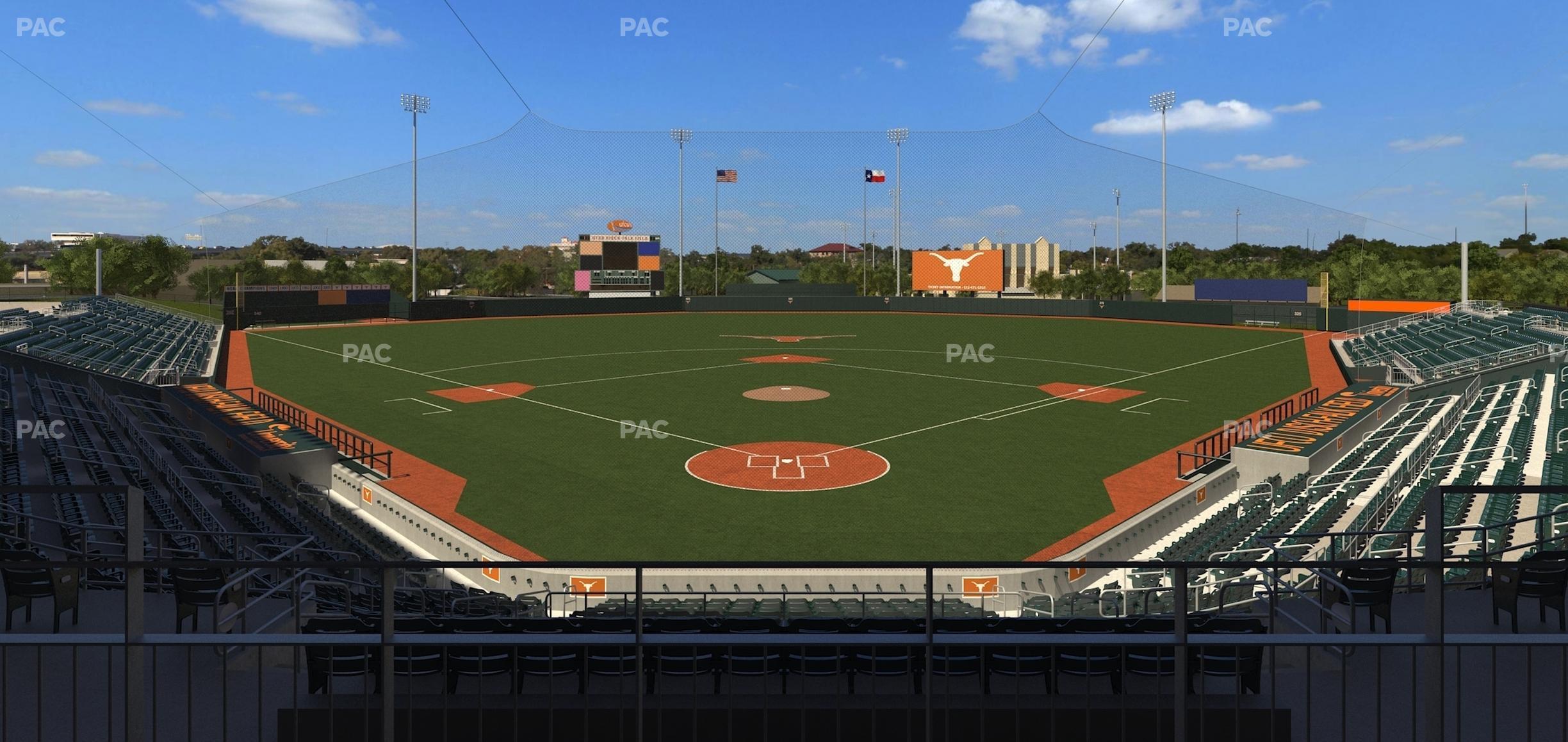 Seating view for UFCU Disch-Falk Field Section 106