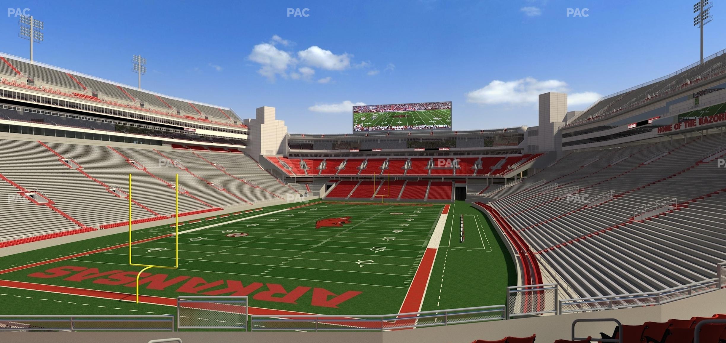 Seating view for Razorback Stadium Section 110