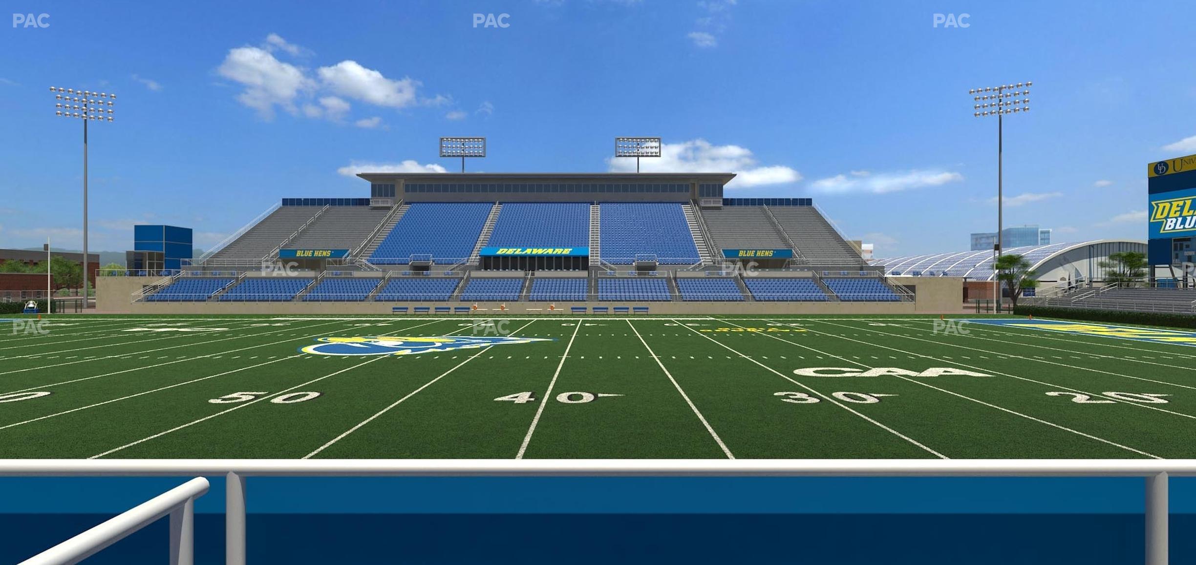 Seating view for Delaware Stadium Section East Box 69