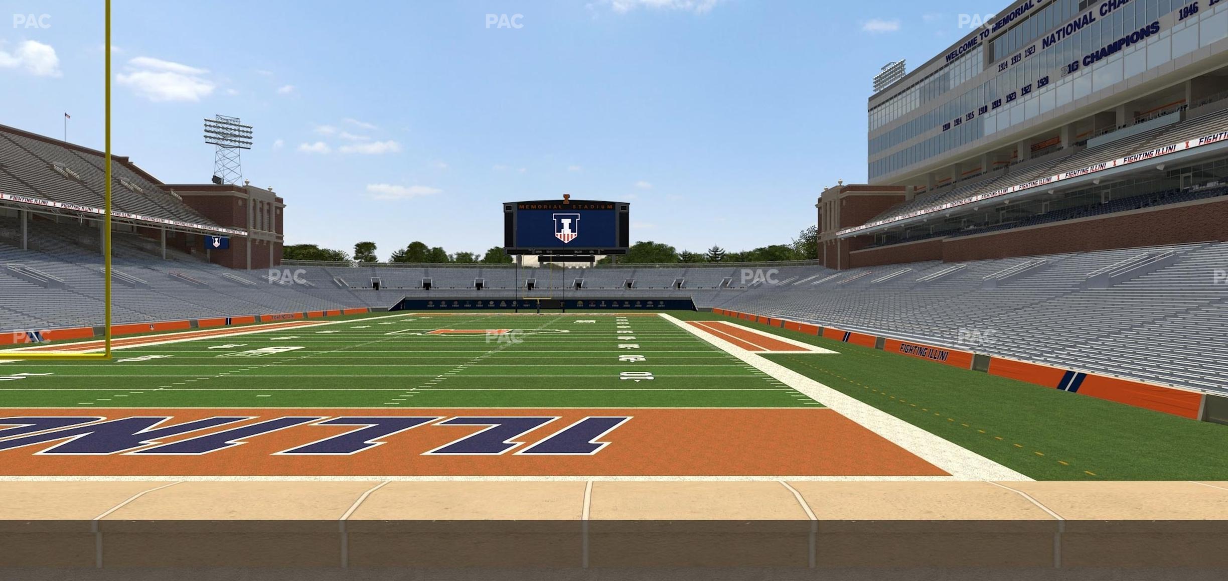 Seating view for Memorial Stadium - IL Section 133