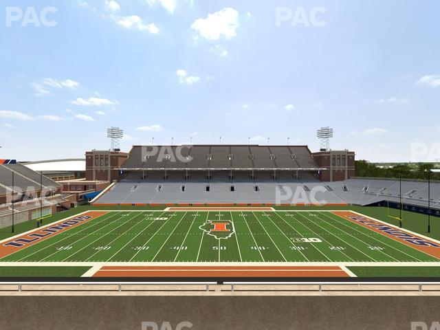 Seating view for Memorial Stadium - IL Section 227