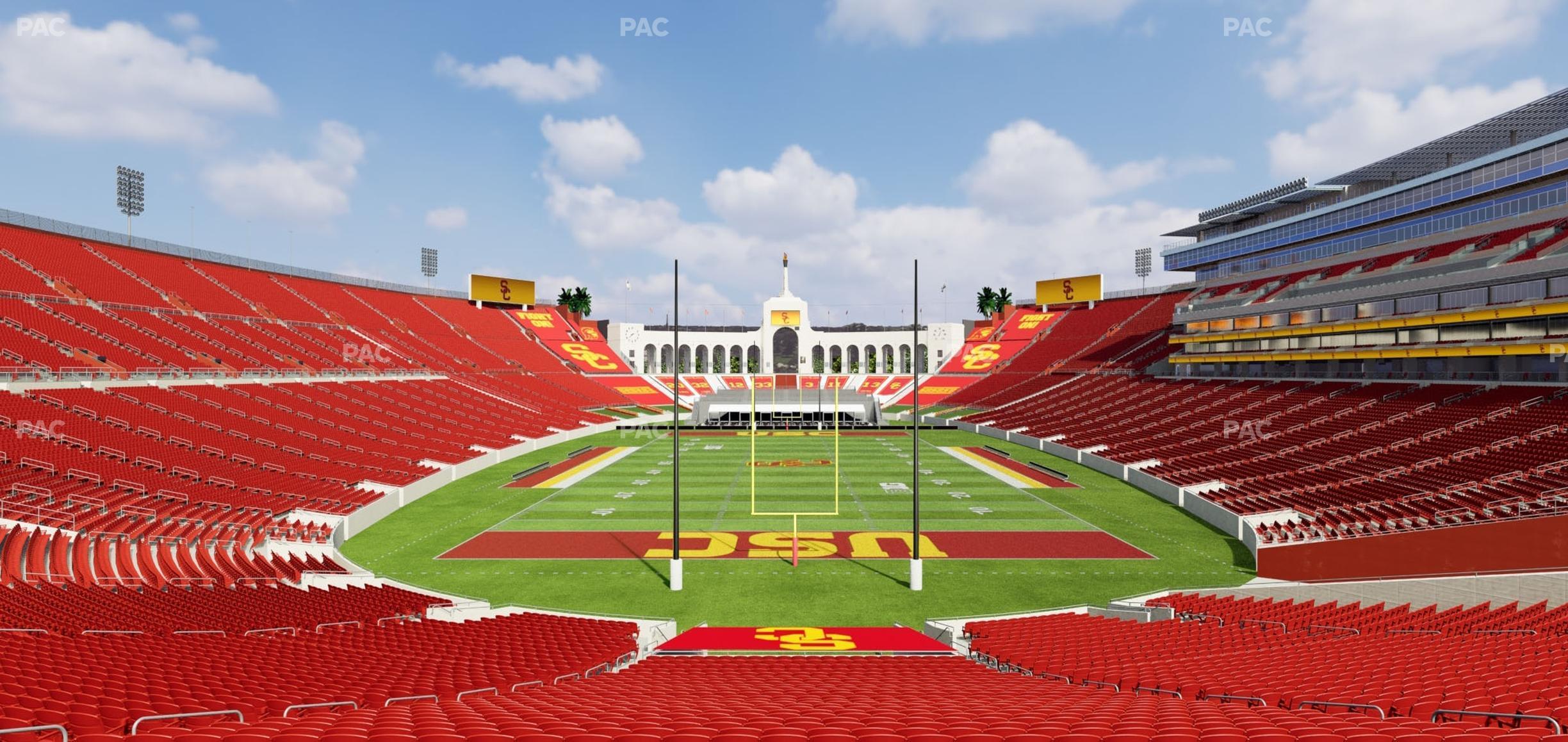 Seating view for Los Angeles Memorial Coliseum Section 114