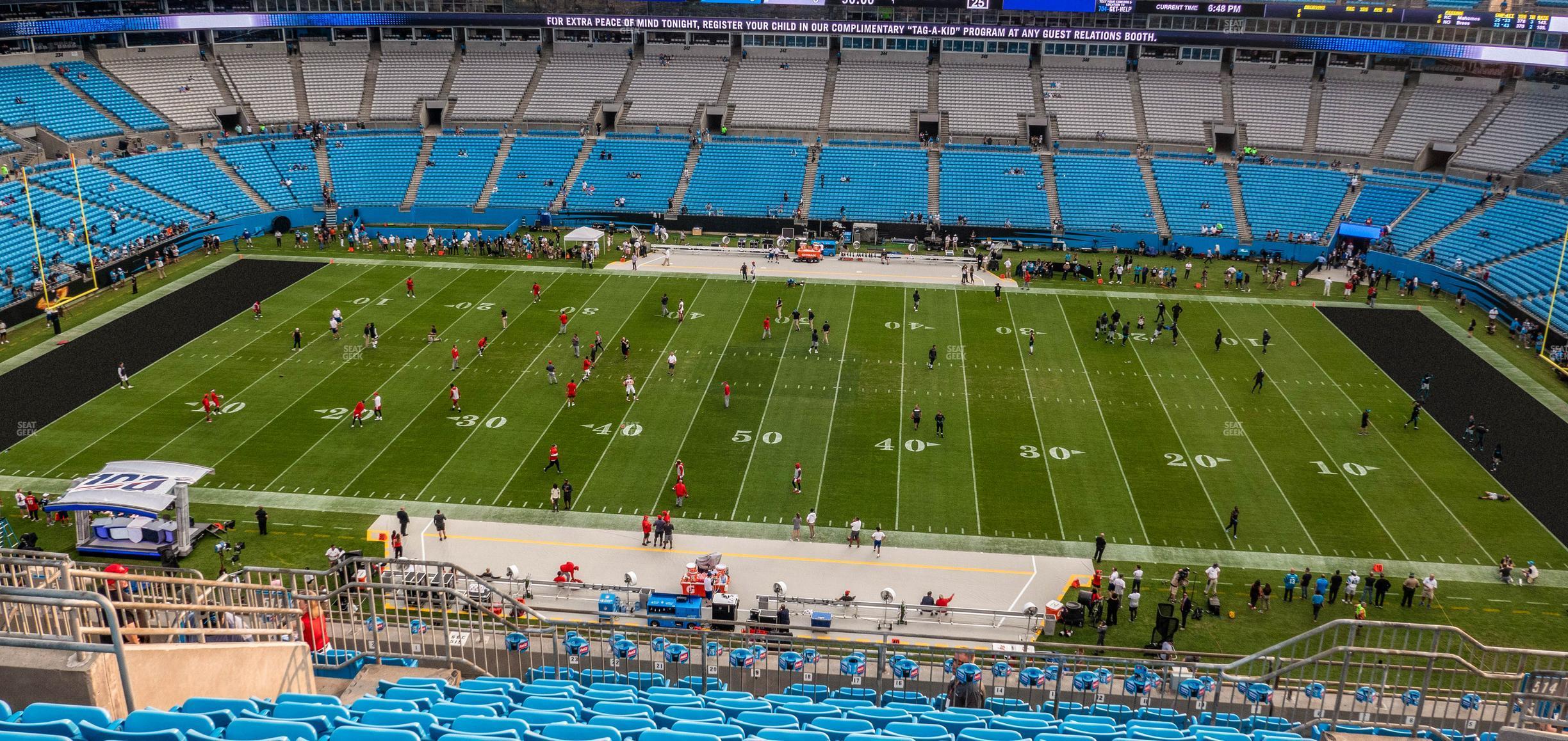 Seating view for Bank of America Stadium Section 514