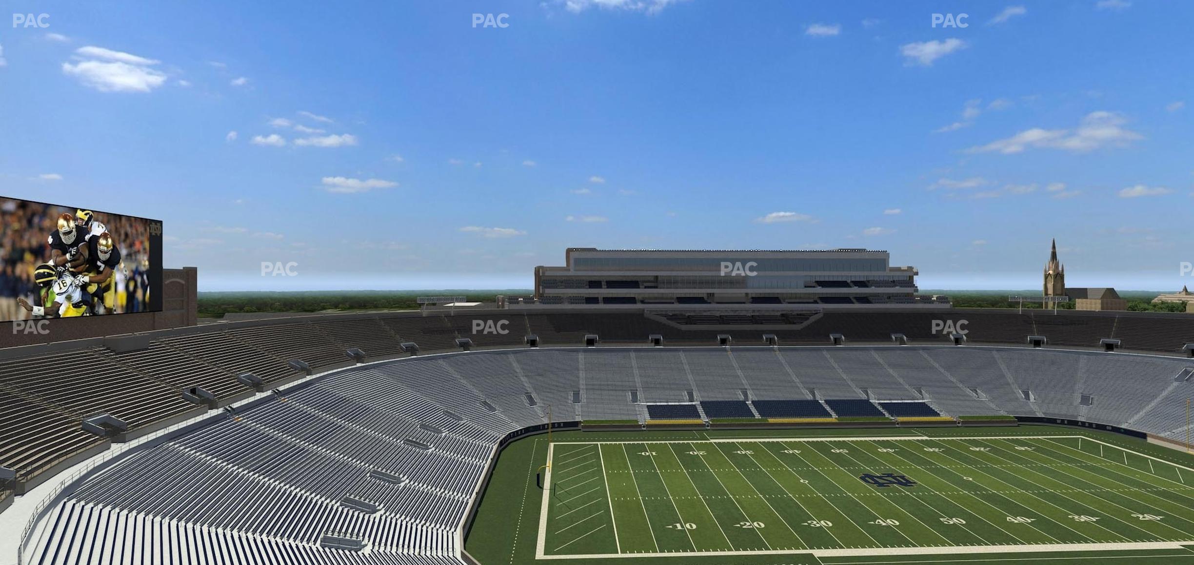 Seating view for Notre Dame Stadium Section Corbett Club 812