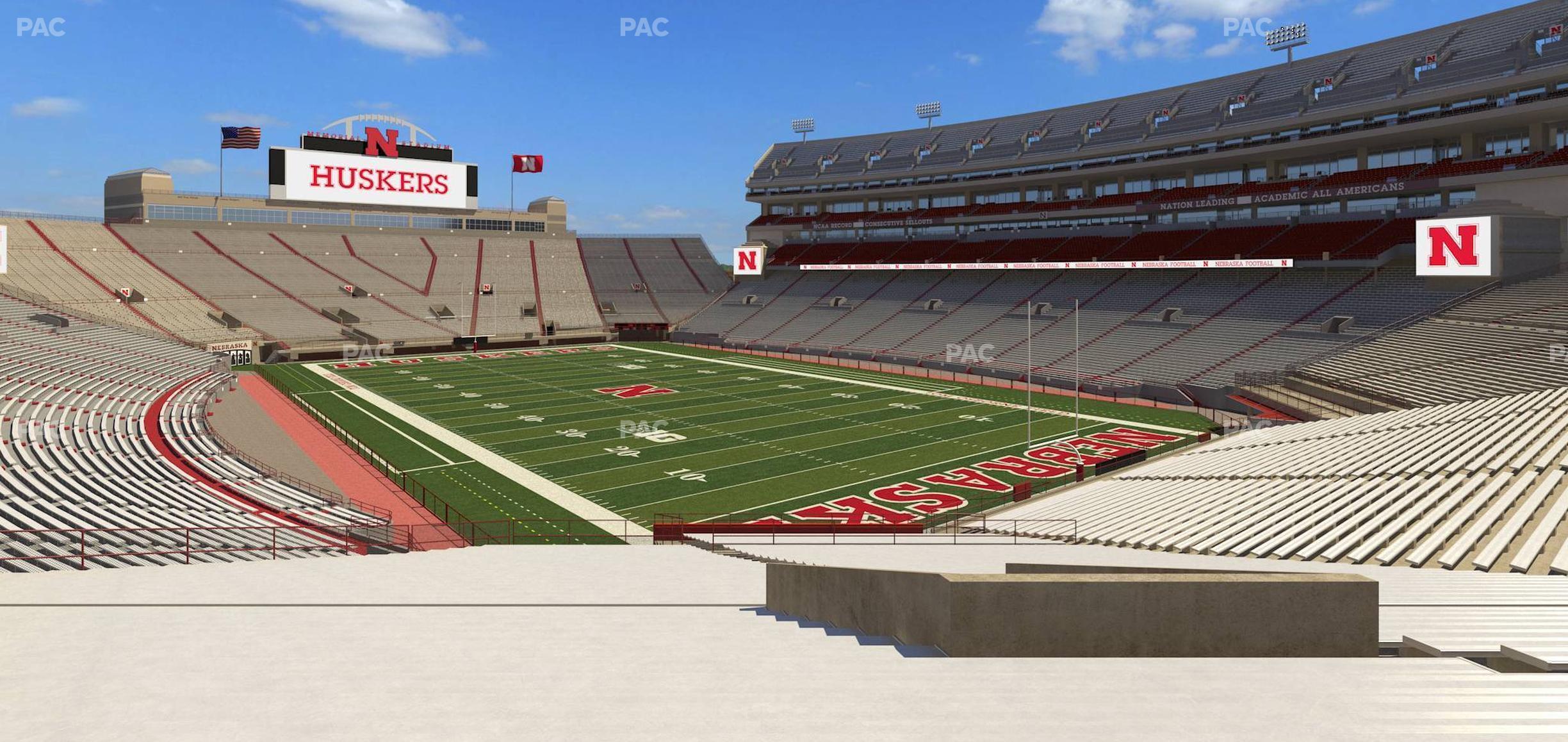 Seating view for Memorial Stadium Nebraska Section 19