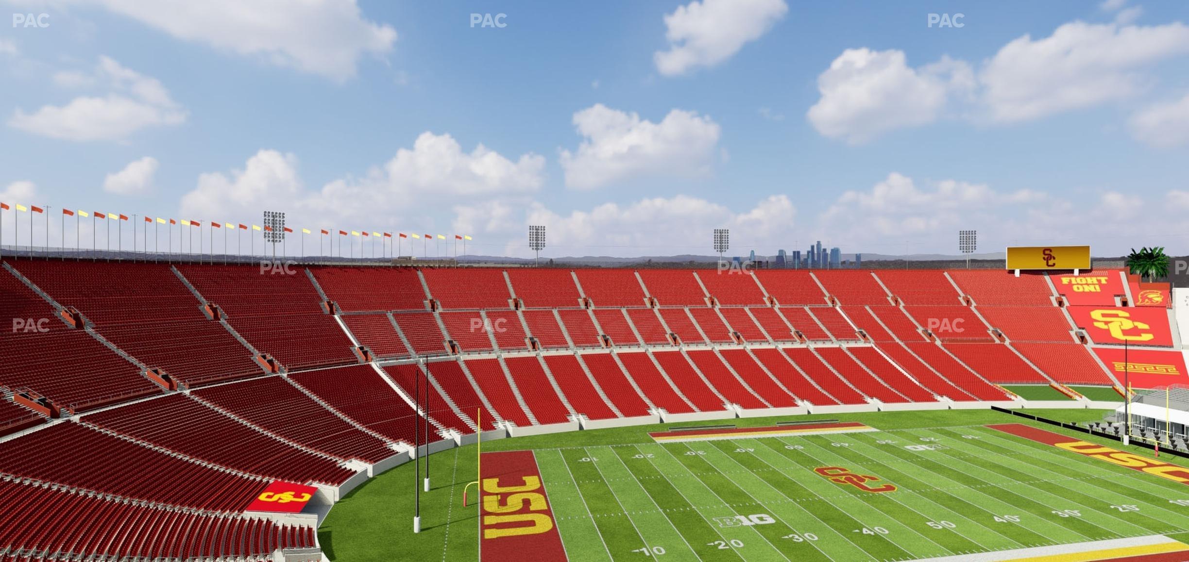 Seating view for Los Angeles Memorial Coliseum Section Club 412